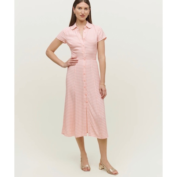 Reformation Dresses & Skirts - Reformation Wilma dress in blush check